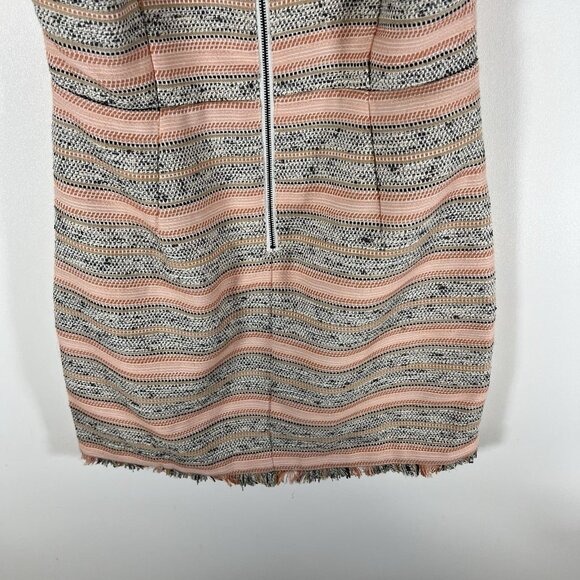 Lovers +  Friends Dress Womens Small Crossroads Tweed‎ Sleeveless Fringe Cutout - Picture 9 of 10